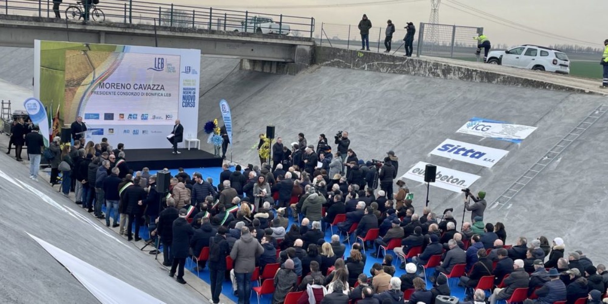 L'inaugurazione del primo tratto ristrutturato grazie ai fondi del Pnrr. Gli interventi conclusi e programmati permetteranno di risparmiare complessivamente più di 100 milioni di metri cubi di acqua annui